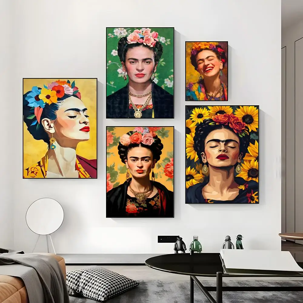 Vintage Artist F-Frida K-Kahlo Poster HD Paper Print Home Living Room Bedroom Entrance Bar Cafe Art Painting Decoration