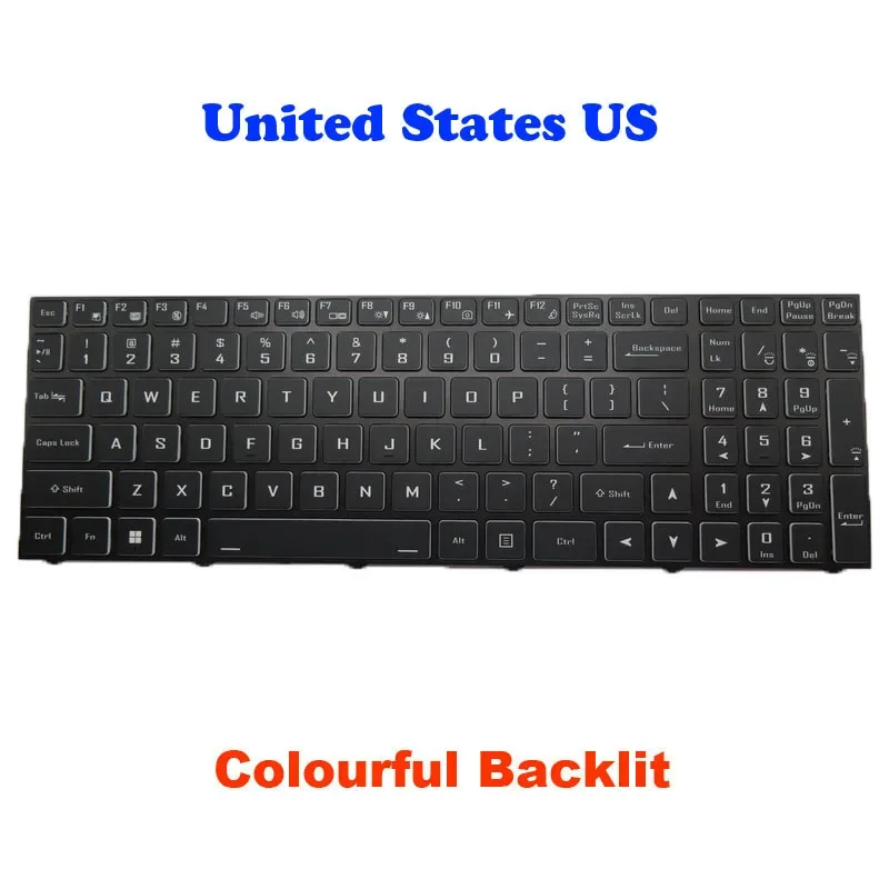 LED PER KEY Backlit US English Keyboard For CLEVO NH50AC NH55ACQ NH57AC NH58AC NH50AF1 NH55AFW NH57AF1 NH58AF1 X170SM X170KM New