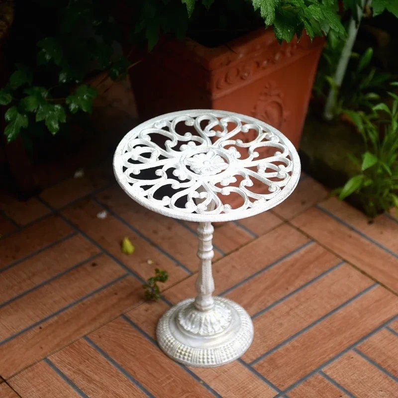 Iron Plant Stand Distressed Retro Finish Indoor Gardening Shelf Stable Flower Display for Balcony or Patio Classic Plant