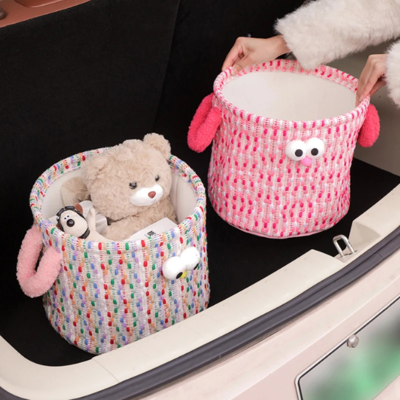 Car Storage Bin|Can Organizer, Foldable Storage Box for Car Backseat, Collapsible Decor Bin for Snacks & Toys|Creativity Gift