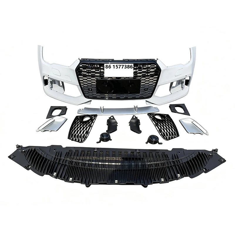 

Upgrade Facelift Car Body Kit Front Bumper with Honeycomb Grille for A7 S7 C7PA Upgrade to RS7 C7.5 2016-2018