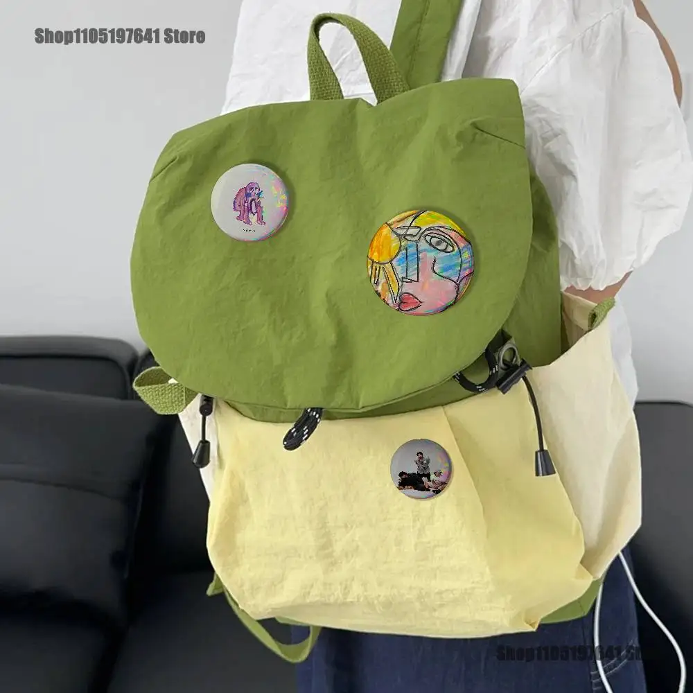 المافيا اللاتينية الإبداعية شارة مستديرة زر دبوس حقيبة ديكور المشجعين جمع الأصدقاء هدية بروش