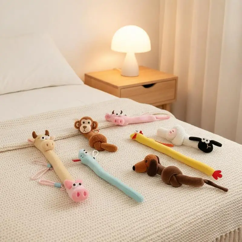 Cute Cartoon Knot Plush Pendant Fluffy Kawaii Mini Ornament for Backpack Car Rearview Mirror Decor New Year Small Gift for Ever