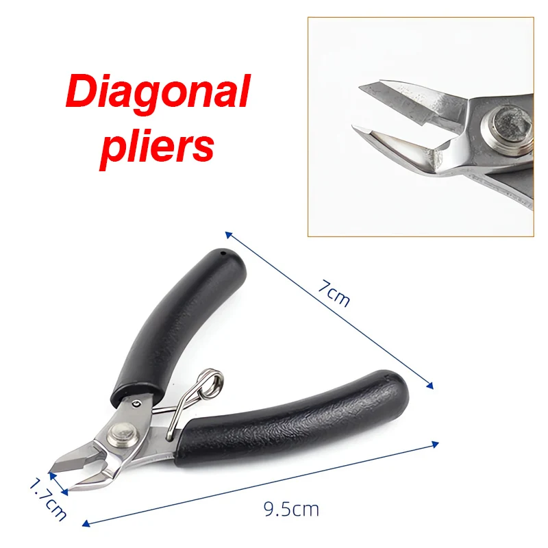 Imagem -04 - Multiestilo Mini Cortador de Fio Alicate Diagonal Cortador Pequeno Alicate Eletrônico Isolante Punho de Borracha Modelo de Ferramentas Manuais Diy