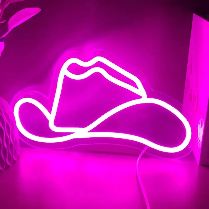 Neon Sign for Wall Decor Night Lighting LED Neon Light Preppy Aesthetic Cowboy Room Decor for Girls Women Bedroom Dorm Art