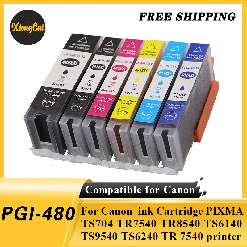 

Совместимость с картриджем Canon PGI-480 CLI-481 PIXMA TS704 TR7540 TR8540 TS6140 TS9540 TS6240 TR 7540 принтера
