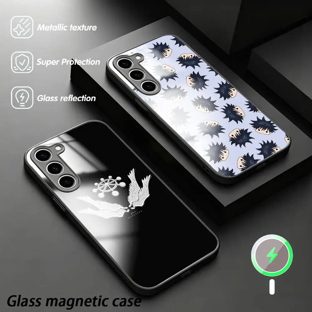 Megumi fushiguro cool anime man Phone Case For Samsung S26 S25 S24 S23 S22 S21 Plus Ultra Fold A Glass Magnetic Case