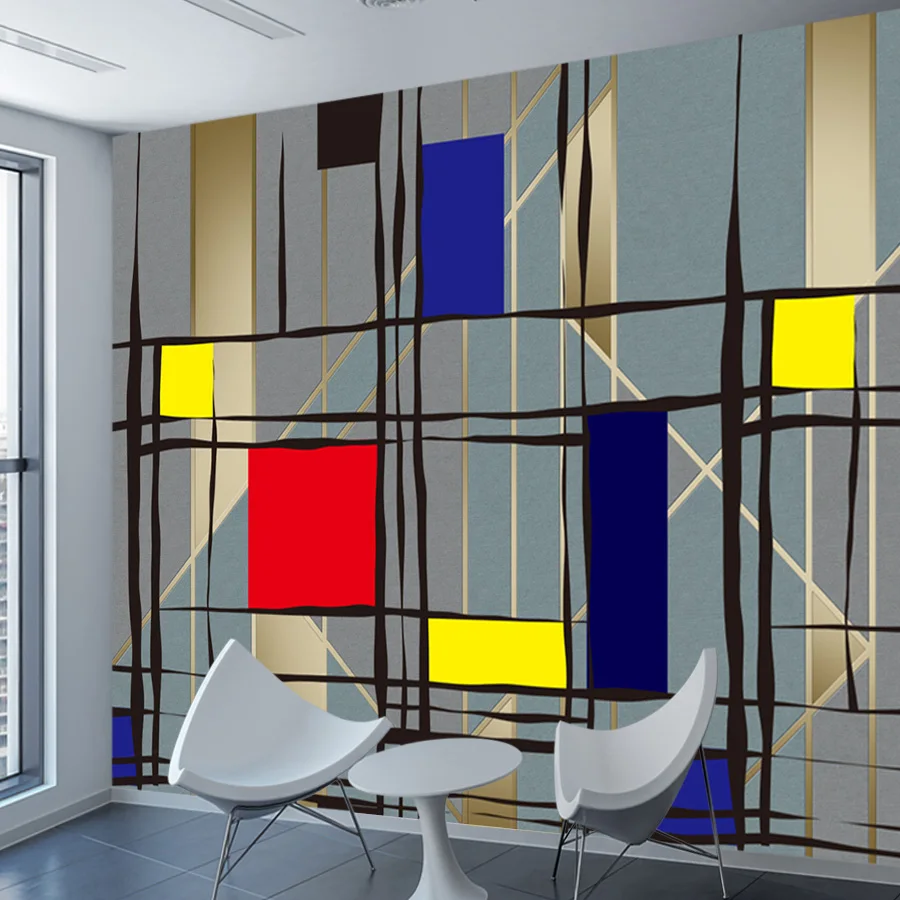 Carta da parati personalizzata alla moda stacca e incolla per carte da parati del letto del soggiorno Decorazioni per la casa Ristrutturazione Geometria Linea Sfondo TV Murales