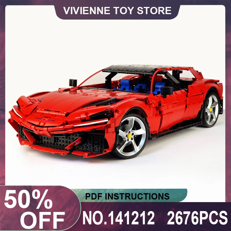 

New MOC-141212 Technical Sport Car Hypercar Comptible 42143 Building Blocks Bricks 3D Puzzle Assembly Toy Birthday Gift For Kids