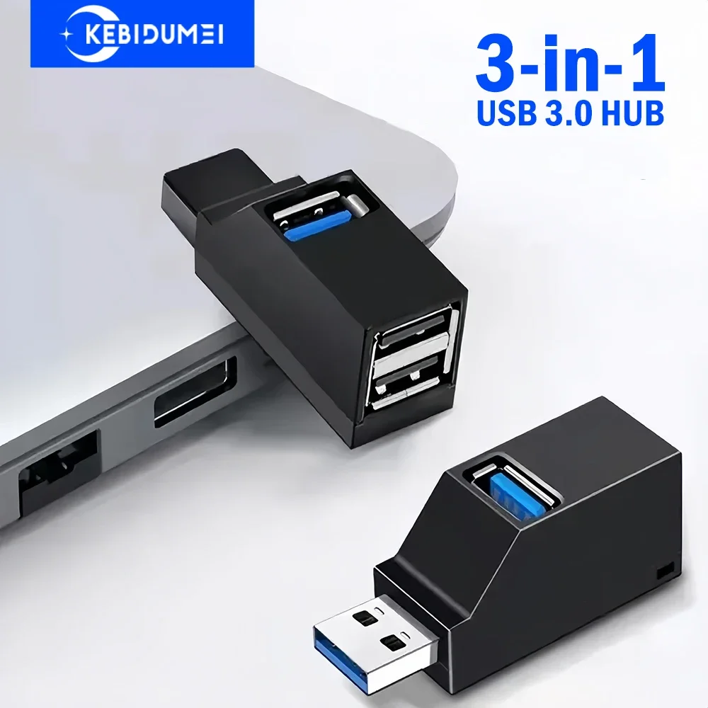 3ポートUSB 3.0ハブ USBアダプター エクステンダー USBスプリッター OTGアダプター 5Gbps高速 Uディスクリーダー ノートパソコン Macbookアクセサリー用