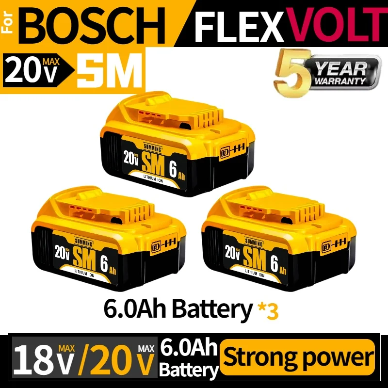 

SUMMING battery for Dewalt 18V/20V power Tools⚡rechargeable electric tool Accessories Lithium batteries✅Replace DCB200 DCB184