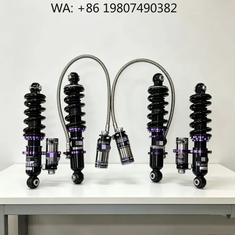 4X4 All Terrain Adjustable Steel Coilover Shock Absorbers, Racing Grade Suspension Damper, High Impact Offroad Competition Chass