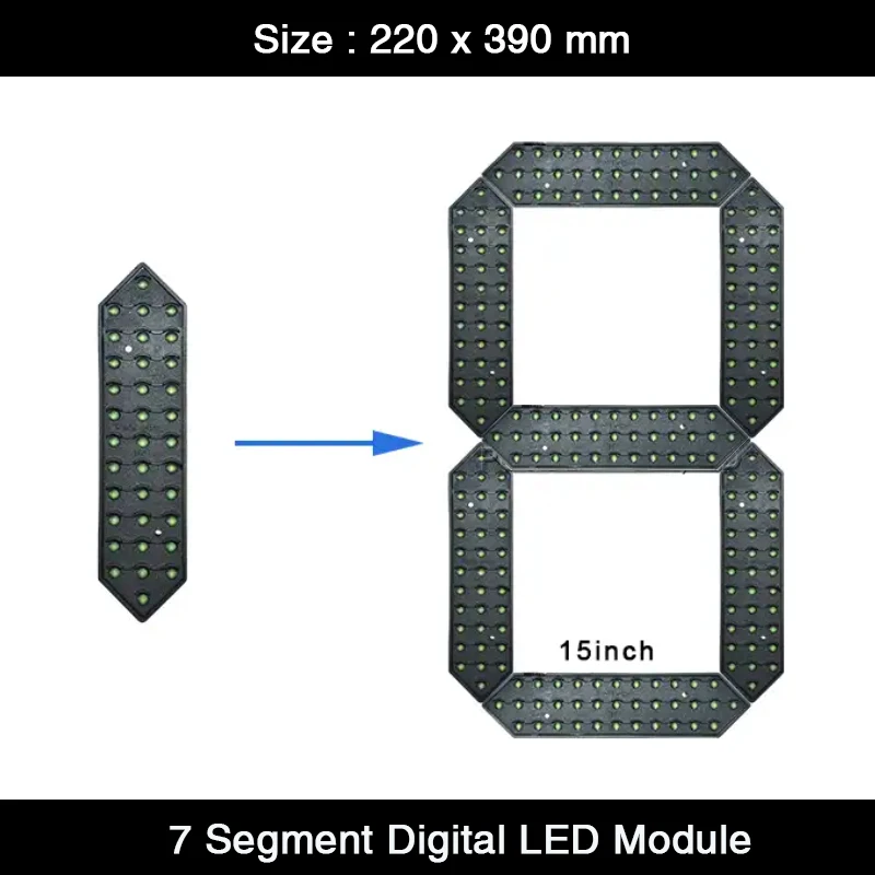 

4Pcs/Lot Waterproof Number LED 7 Segment Module 15 inch for Digits