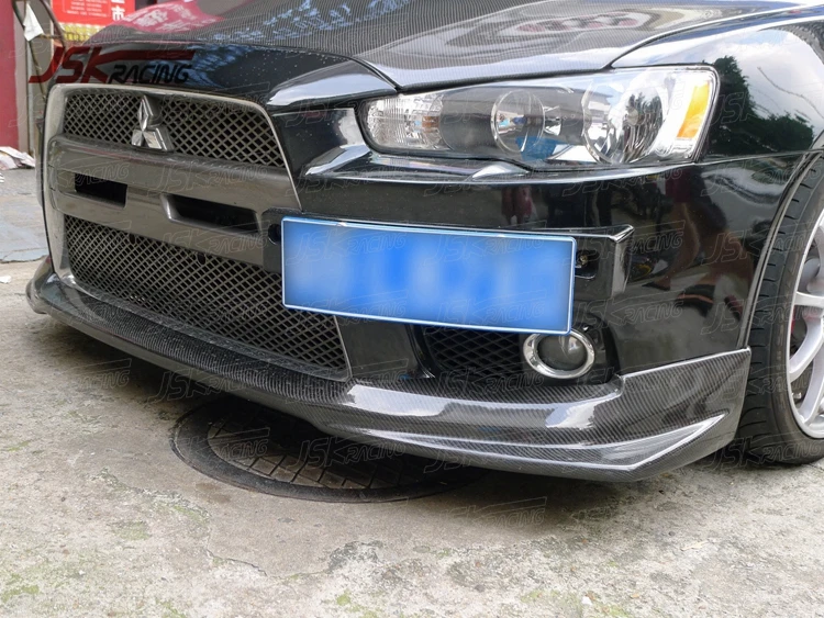 VRS STYLE CARBON FIBER FRONT BUMPER LIP for MITSUBISHI LANCER EVOLUTION EVO 10 EVO X