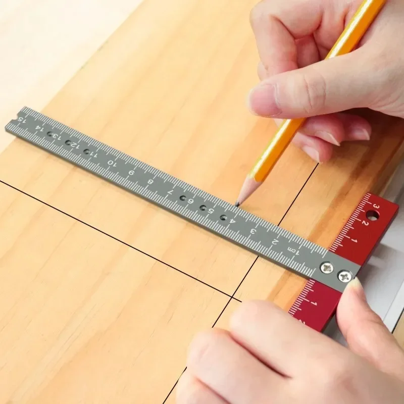 T-shaped Rectangular Ruler Vertical Measuring Device High-precision 3D Ruler Body Auxiliary Positioning Marking Carpentry Tool