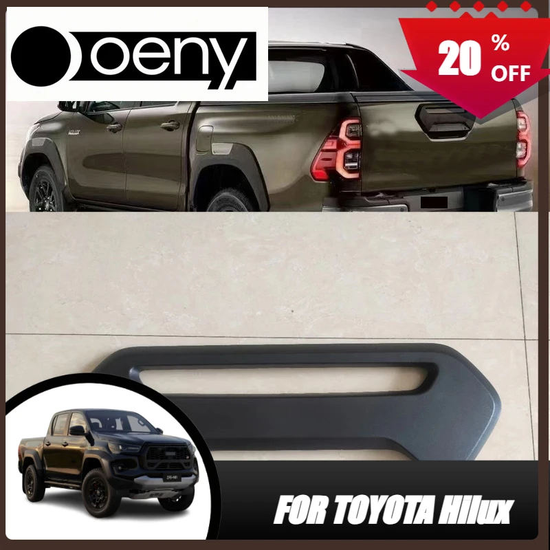 

Подходит для крышки задней двери из АБС-пластика, автомобильные аксессуары Toyota Hilux Revo Rocco 2021 2022, черные накладки на ручку задней двери 4x4