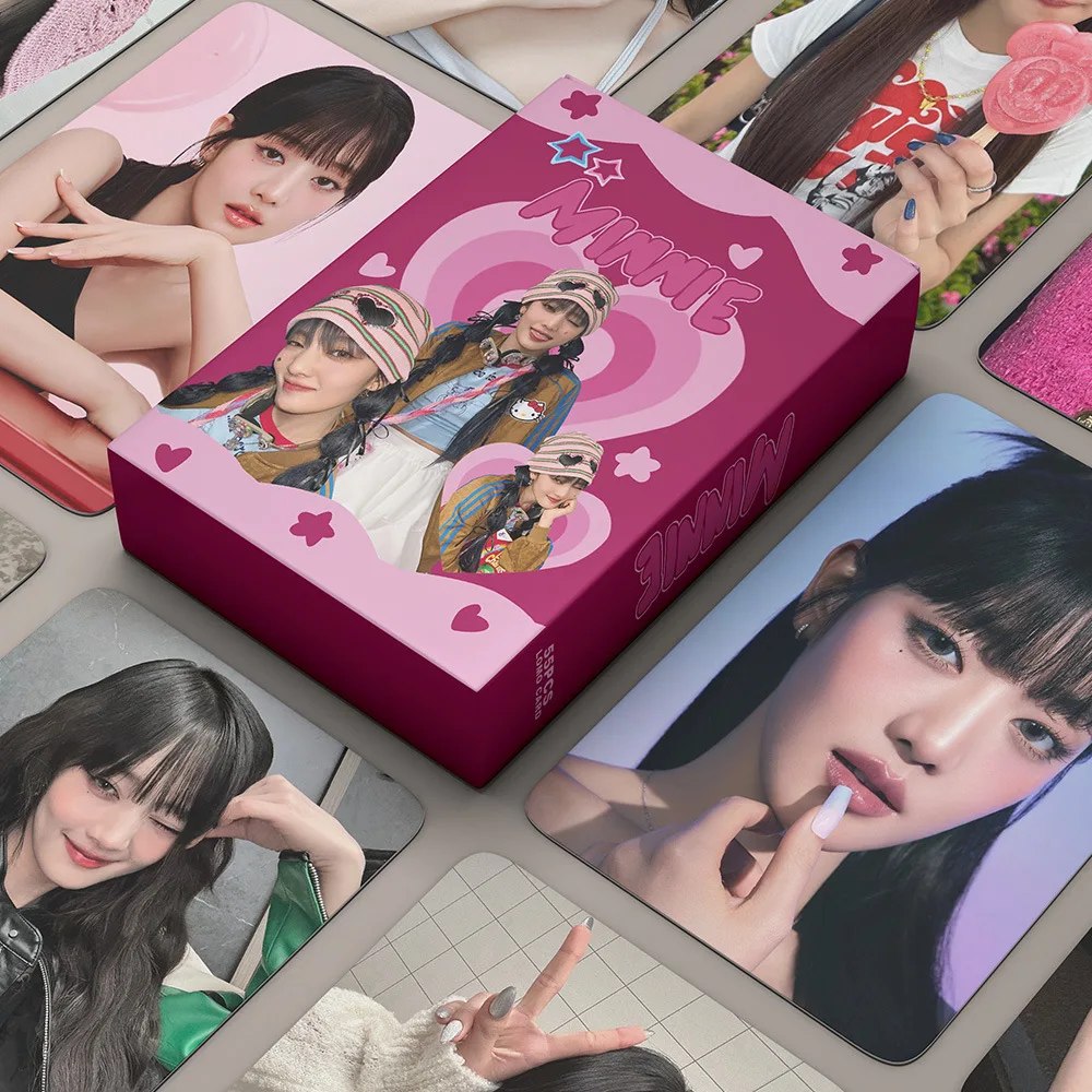 Kpop gidle LOMO การ์ดรูปถ่าย Minnie SOLO ขนาด55ชิ้น/เซ็ตสำหรับอัลบั้มใหม่ G-Idle โฟโต้การ์ดพิมพ์ภาพถ่าย