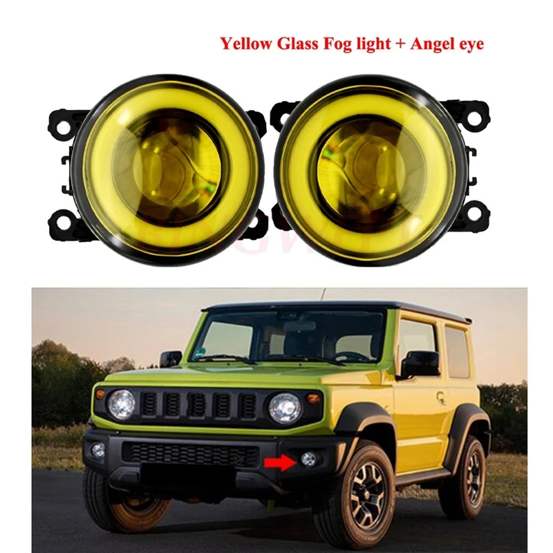 1 paio di fendinebbia a LED Angel Eye luci di marcia diurna per Suzuki Jimny 2018 2019 2020 JB43 Jimny 1998-2017