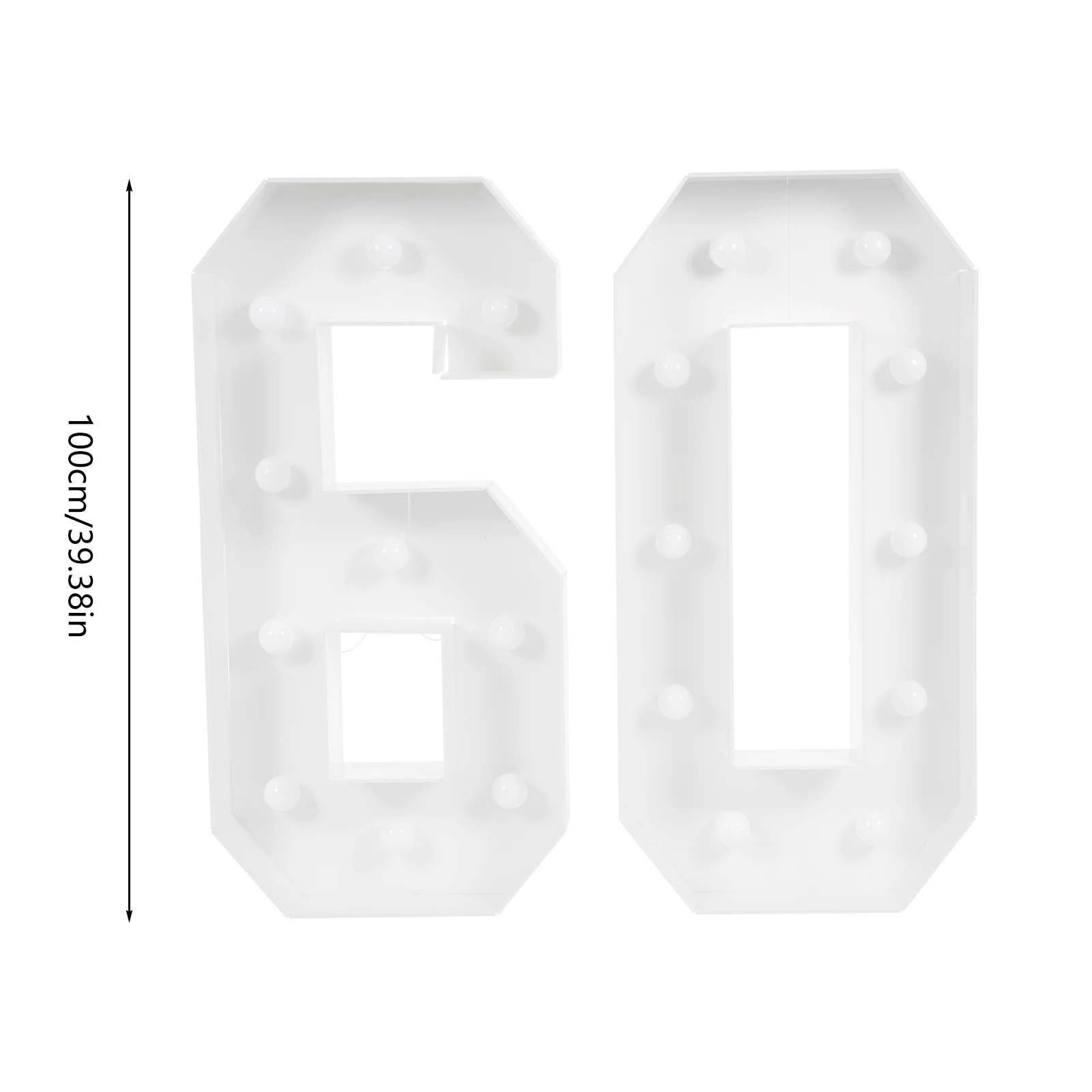 30/40/50/60 Giant nummer Led Licht 100 cm DIY Verjaardag Nummer Anniversary Decor Voor Thuis bruiloft Verjaardag Kerst