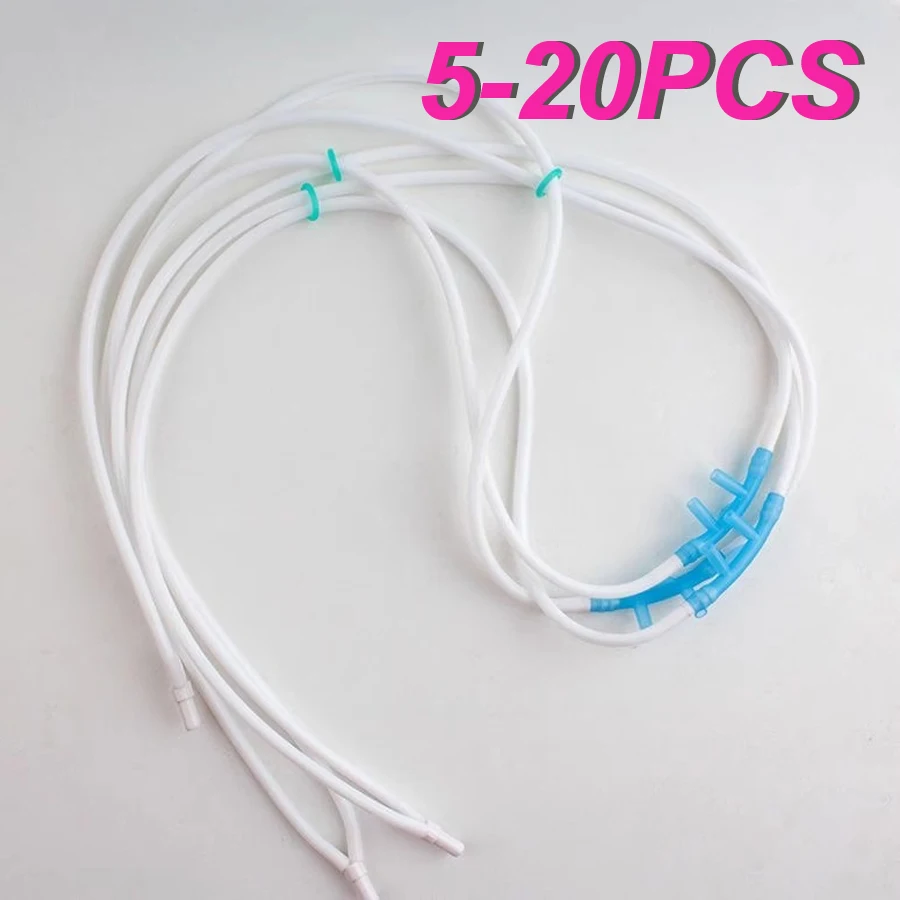 5-20pcs 2Meters Soft Nasal Oxygen Tube Nasal Oxygen Cannula Nasal Tube Suitable without Water Trap For Oxygen Generator Reusable