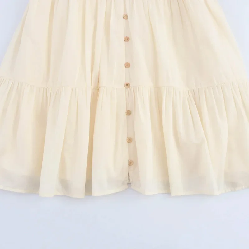 New Women Spring Autumn Elegant French Dress Beige Long Sleeve Short Dresses Ladies Fashion Casual Floral Mini Dresses Vestidos