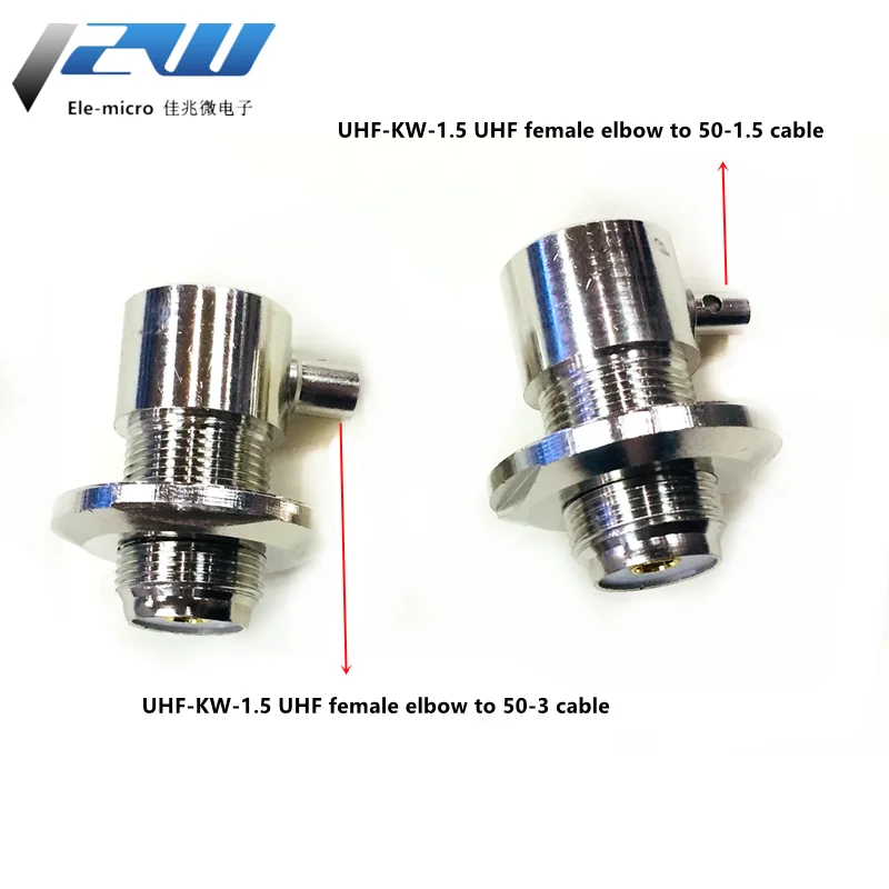 1PCS SO239 UHF Female Right Angle Connector UHF-KW-1.5 for RG316 RG174 LMR100 cable ; UHF-KW-3 for RG58 LMR195 RG400 RG142 Cable