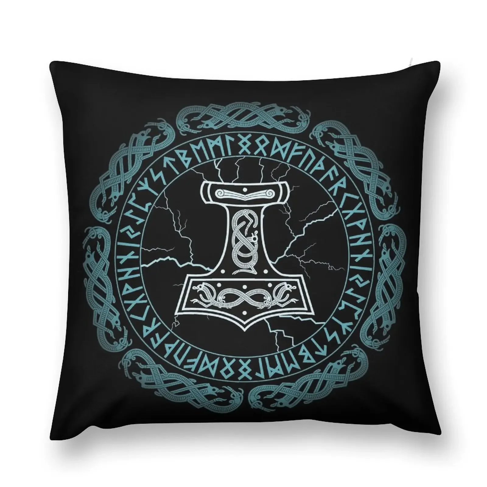 Mj?lnir Hammer of Thor Runes Throw Pillow Decorative pillowcase Luxury Pillow Case Christmas Pillow