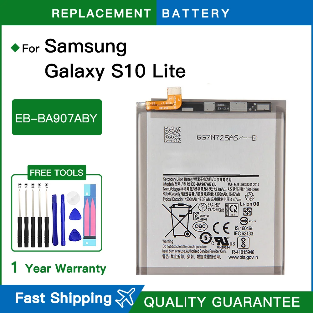 Nueva batería EB-BA907ABY de 4500mAh para Samsung S10 Lite/ G770 / A71 5G/ A716/baterías de teléfono envío rápido + herramientas