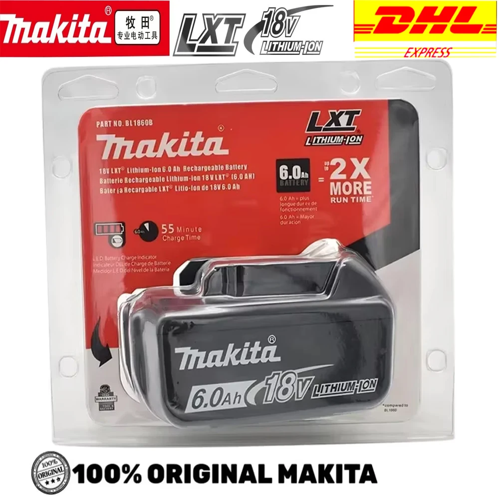 

100% original Makita 18V 6.0Ah Battery ,For Makita BL1830 BL1830B BL1840 BL1840B BL1850 BL1850B Power Toolsrechargeable Battery