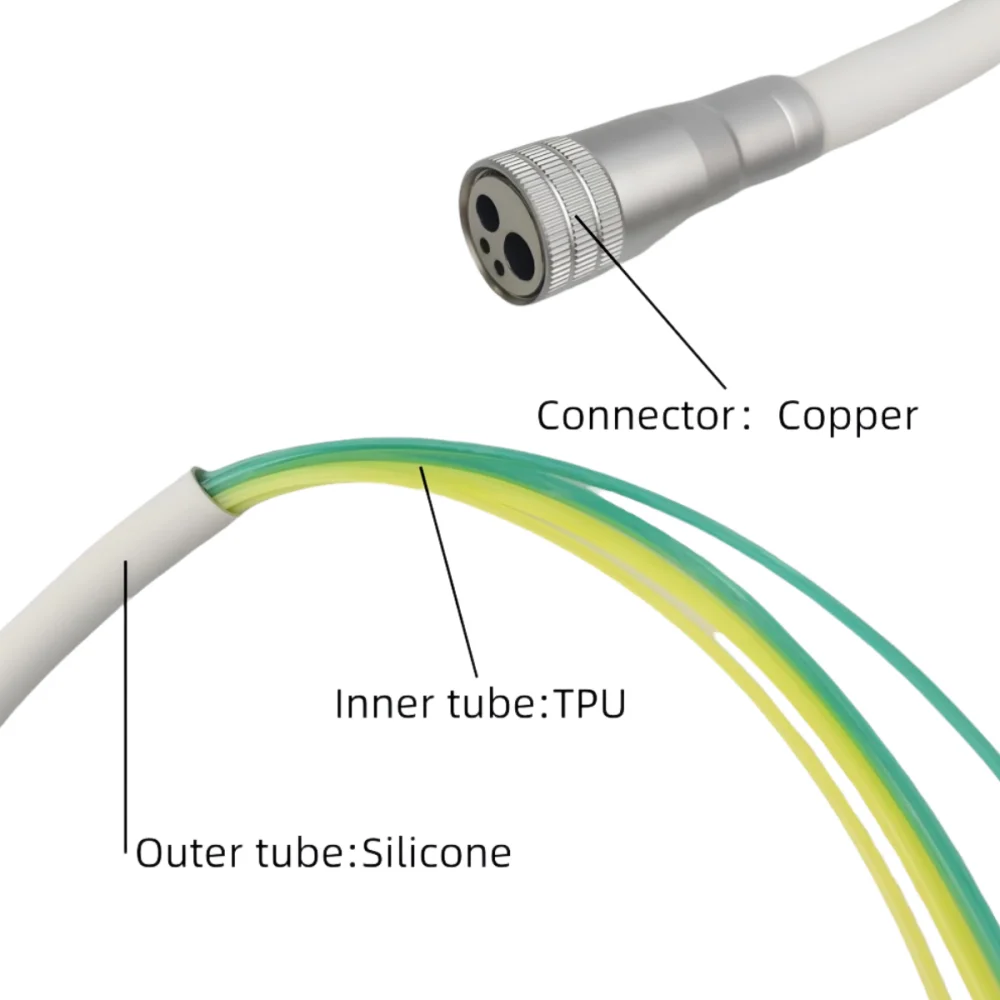 

Стоматологический силиконовый шланг с фитингами — разъем с 2/4 отверстиями для высокоскоростной/низкоскоростной наконечник и обслуживания блоков стоматологического кресла