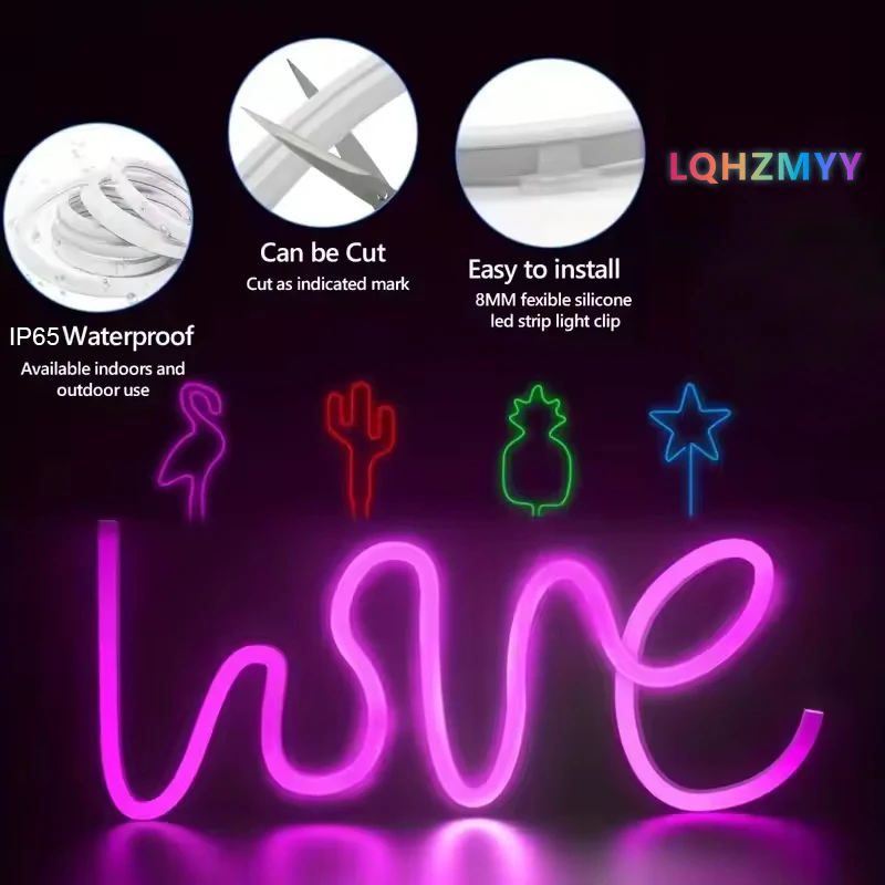 1 Rolle RGB-Farbwechsel-Neon-LED-Lichtstreifen, mit weißem 24-Tasten-Multifunktionscontroller, Bluetooth-Tonabnahmefunktion, App-Steuerung, geeignet für TV- und Computer-Hintergrundbeleuchtung, Gaming, Ferienhaus und S – Detail 5