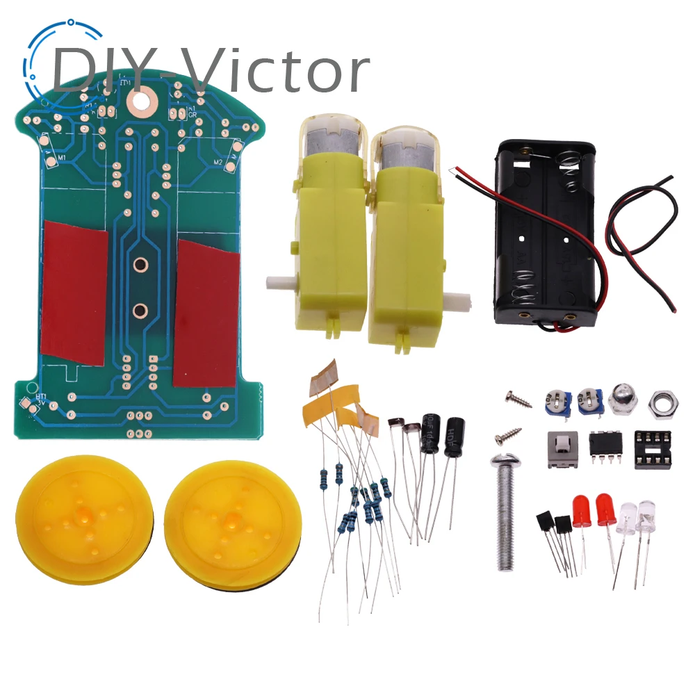 D2-1 DIY Kit Intelligent Tracking Line Smart Car Kit TT Motor Electronic DIY Kit Smart Patrol Automobile Parts DIY Electronic