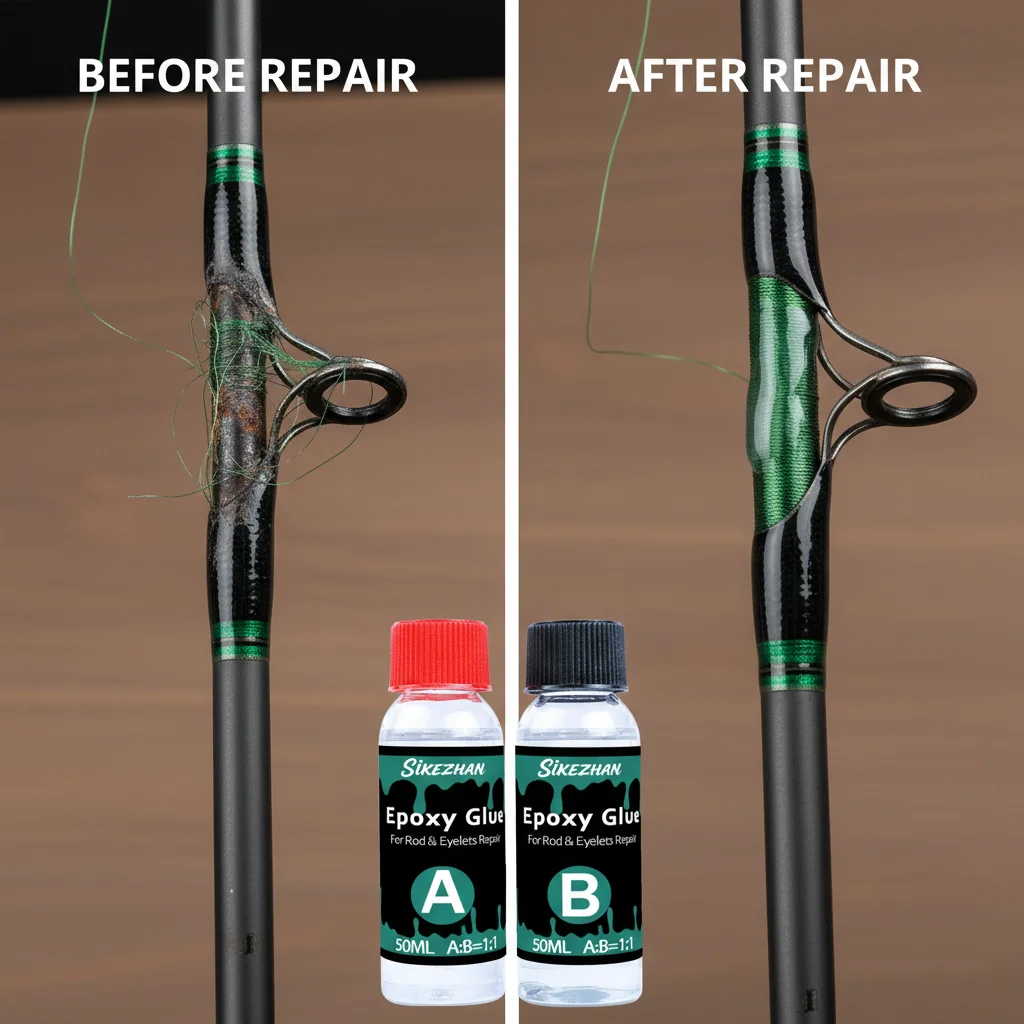 AB Epoxy 1:1 for Fishing Rod Repair, Clear Two‑Part Adhesive, Guides/Eyelets/Tip‑Top Fix, Fast Cure, Sandable, Water‑Resistan view 5