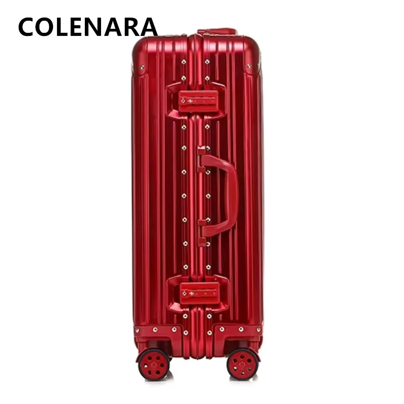 COLENARA 20 "24" 26 "29 Zoll Koffer aus Aluminium-Magnesium-Legierung Hochwertiges Großraum-Geschäftsreisegepäck für Herren
