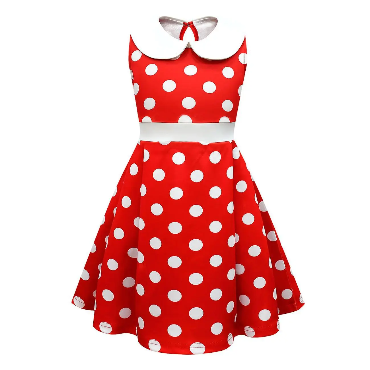 Toddler Girls Polka Dot Sleeveless Party Dress Magic Wand Set Holiday Fancy‑Dress For Halloween Xmas Birthday Performance Dress
