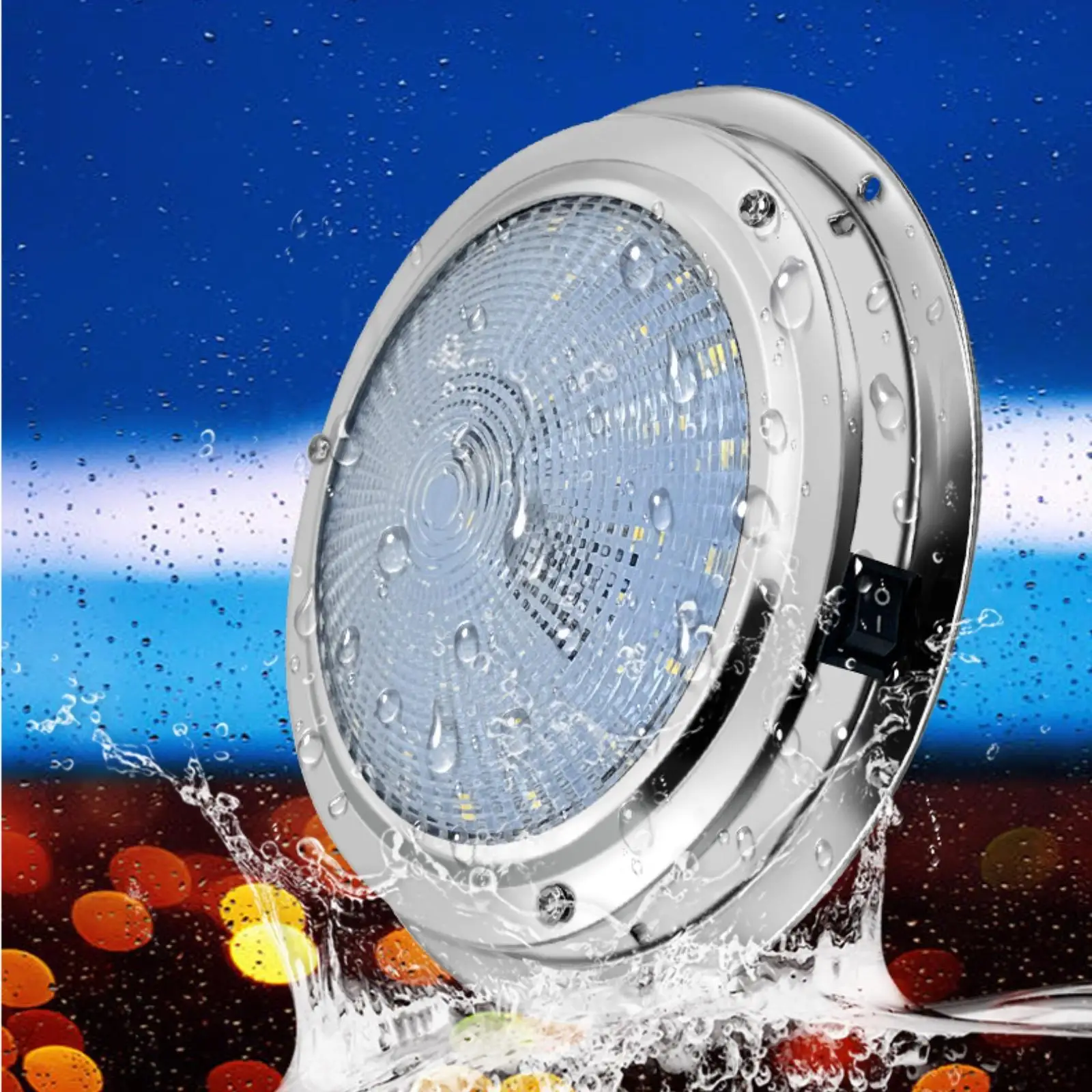 Round Flush Mount Overhead Light IP65 Waterproof Round LED Overhead Light Textured Lens - view 5