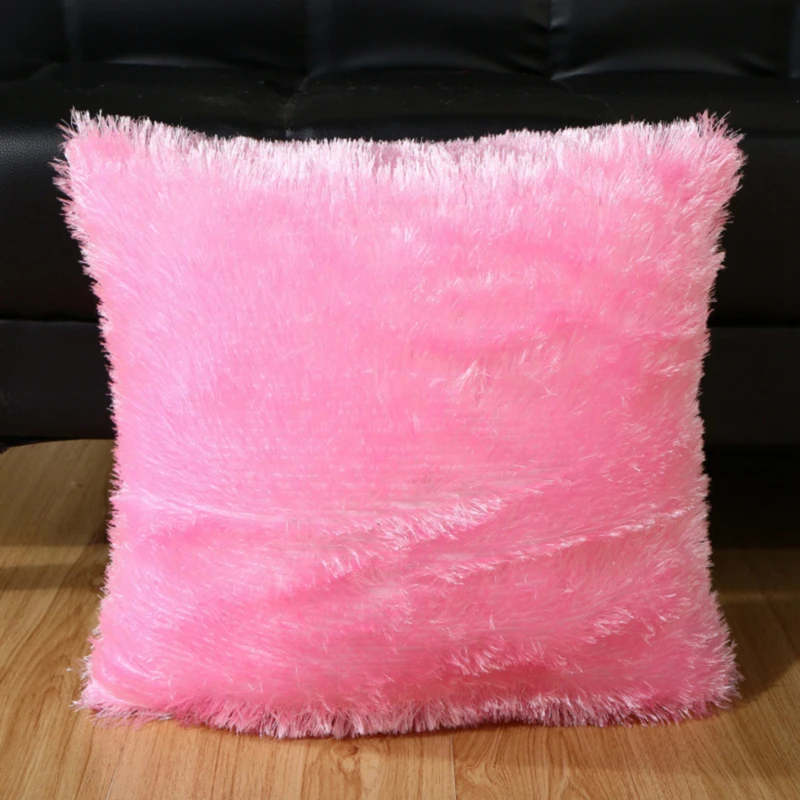 Cushion Cover Plush Velvet Fur Fluffy Sofa Soft Cushion Cover Throw Pillow Case Nordic Home Decoration Pillow Cover 41*41cm
