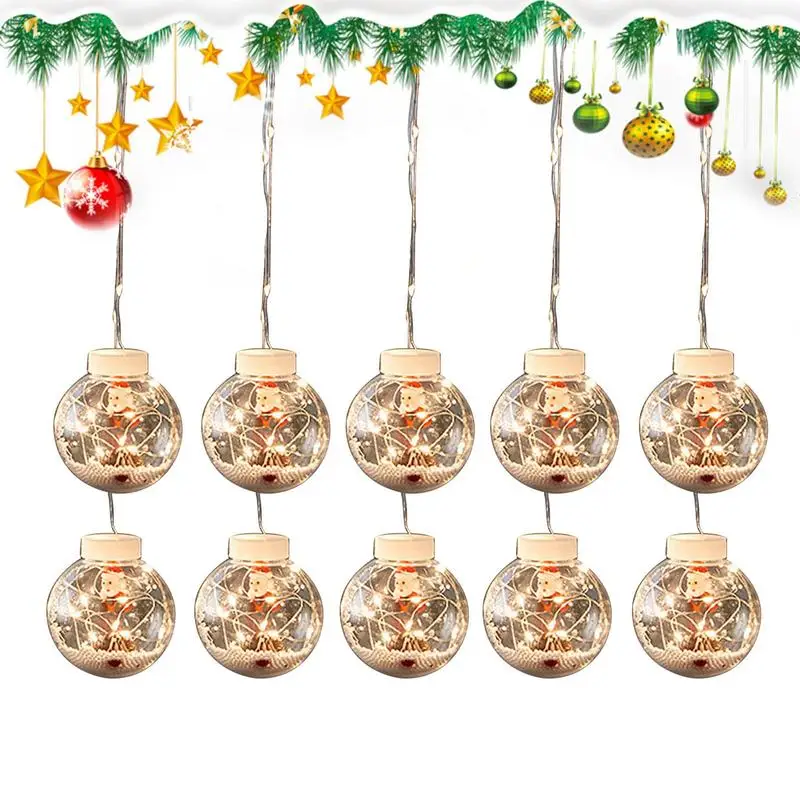 Christmas Santa String Lights Christmas LED Window Decoration Lights Christmas String Lights Cute String Lights For Kids Girls