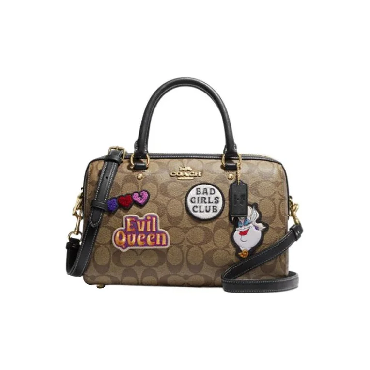 COACH X Disney Collaboration Rowan Artificial Leather Shoulder Bag, Crossbody Bag, Handbag Large Women's CC149-IME7V