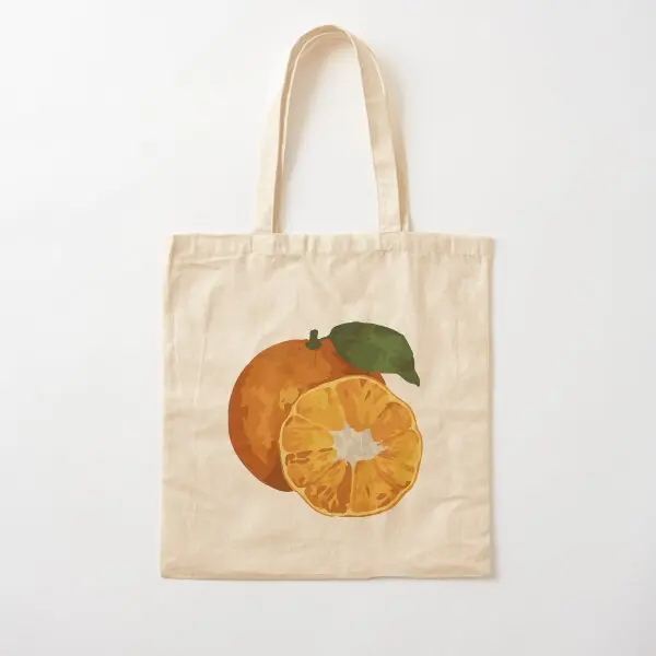 The Orange Poem Cotton  Canvas Bag Fabric Women Tote Unisex Foldable Reusable Ladies Printed Grocery Casual Designer Handbag