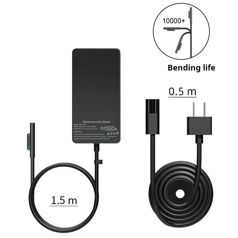 65W 15V 4A Power Adapter For Microsoft Surface Pro4/5/6/7/8/9 Laptop1/2/3/4 Go1/2/3 BooK Charger For 1866 1867 1706 1800 1796