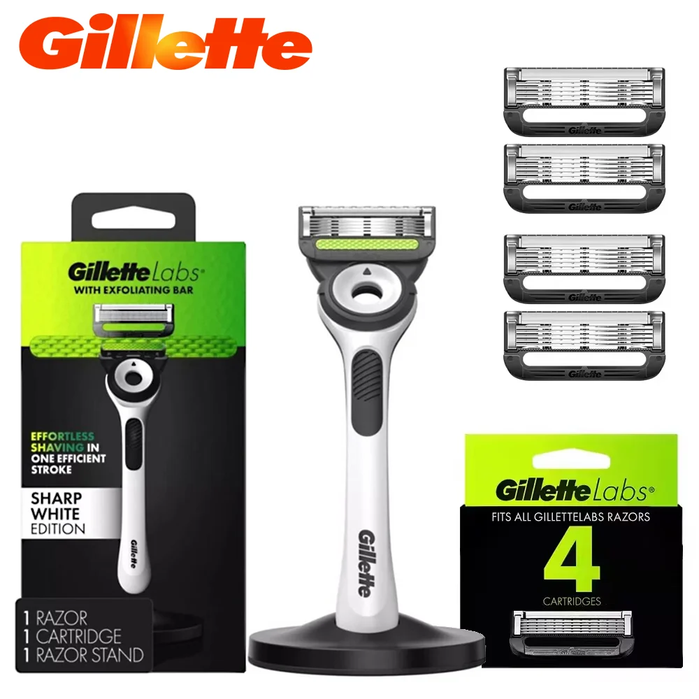 

Бритва Gillette Labs Мужская бритва 5-слойные лезвия для бритвы Комбинация бритвы Материал из нержавеющей стали Ящик для хранения бритвы
