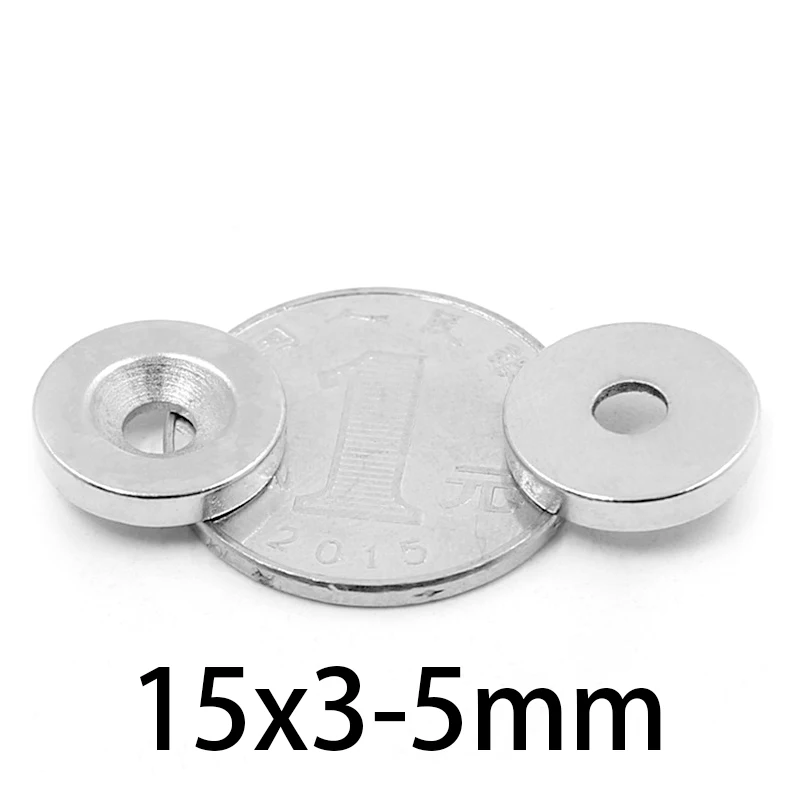 15x3-5mm Round Magnet 15mmx3mm Hole 5mm  Super Powerful Strong  Magnetic Disc 15*3-5 mm For Home Refrigerators, Offices DIY