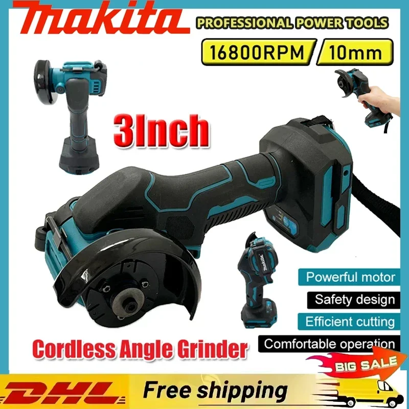 

Аккумуляторная угловая шлифмашина Makita 3 дюйма, новая, 20В, для резки, мини-пила, электроинструмент
