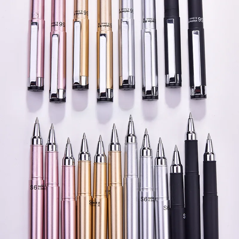 583 water pen metal feeling non-erasable gel pen signature pen office ballpoint pen advertising logo wholesale