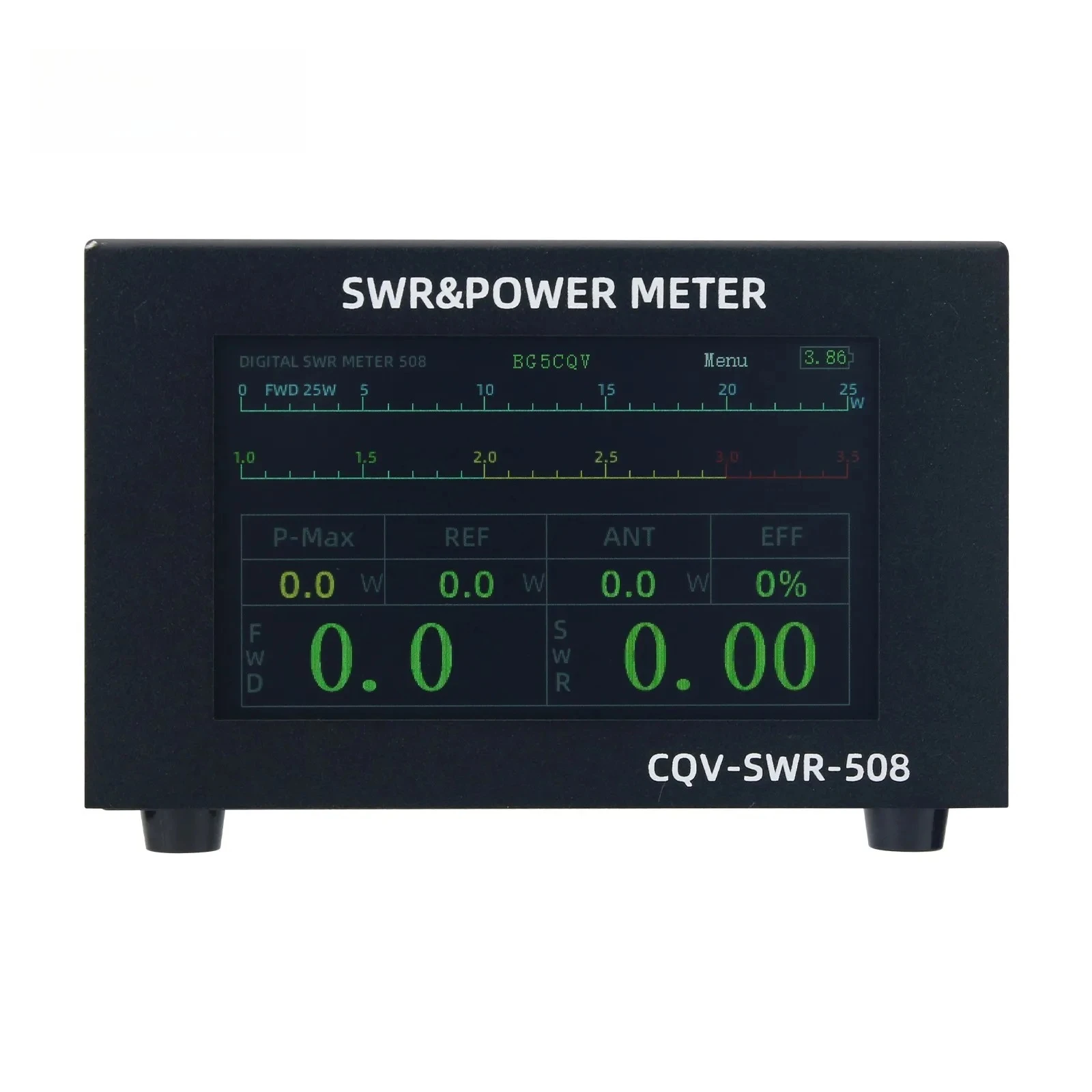 Wishcolor CQV-SWR-508 200W 1.8-54MHz Digital SWR & Power Meter 4.3-inch IPS Color Screen Standing Wave Meter for Ham Radio