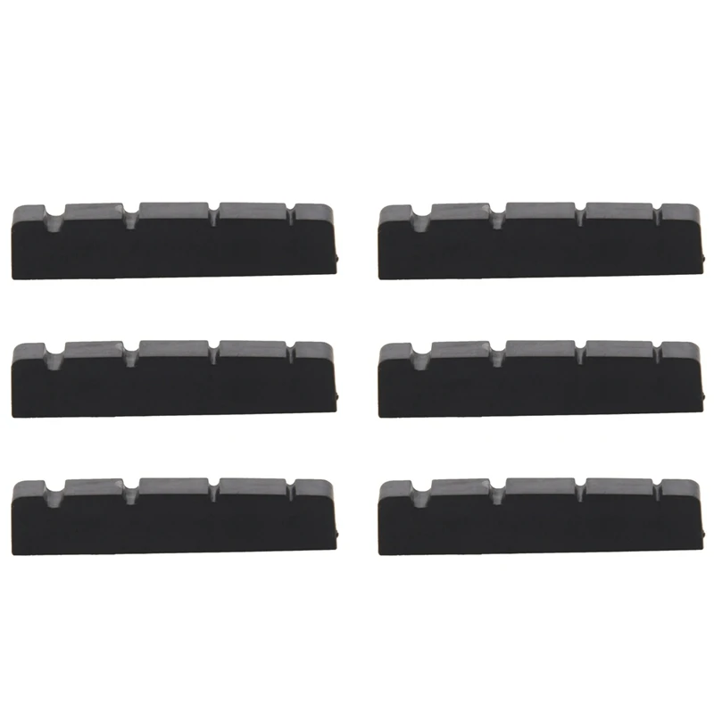 

6 черных XL 4-струнных басовых гаек с прорезями PT-1200-00