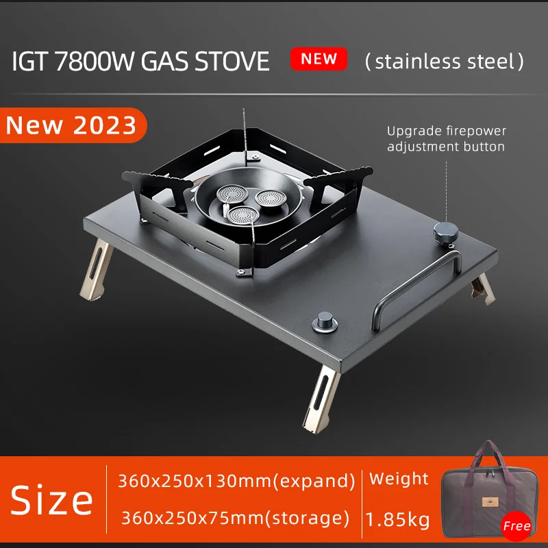 Outdoor Camping Folding IGT Table 304 Stainless Steel Portable Picnic BBQ Tools Tea Cooker Set Dining Pliante Novelty  Supplies