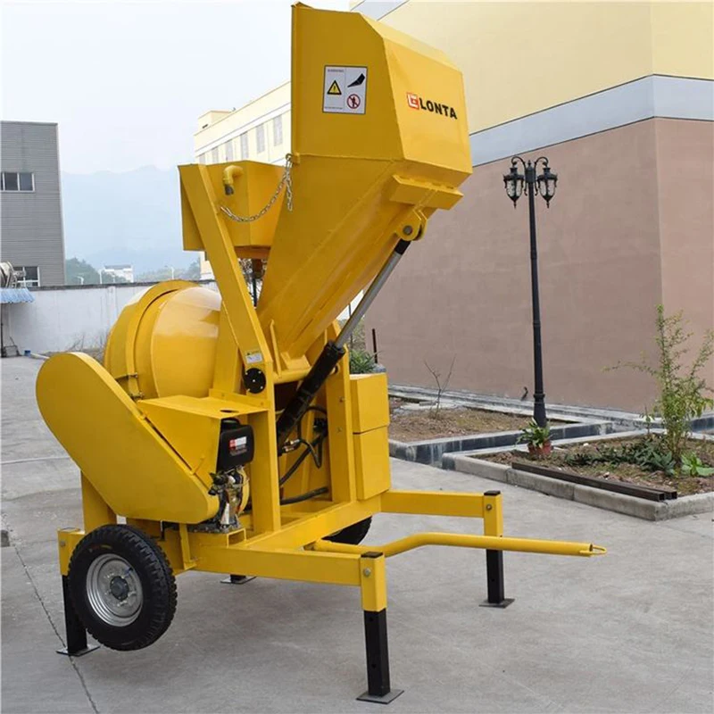 Concrete Mixer Diesel Engine Automatic Dumping 2m³ Drum Type Engineering Construction Machinery Diesel Concrete Mixer