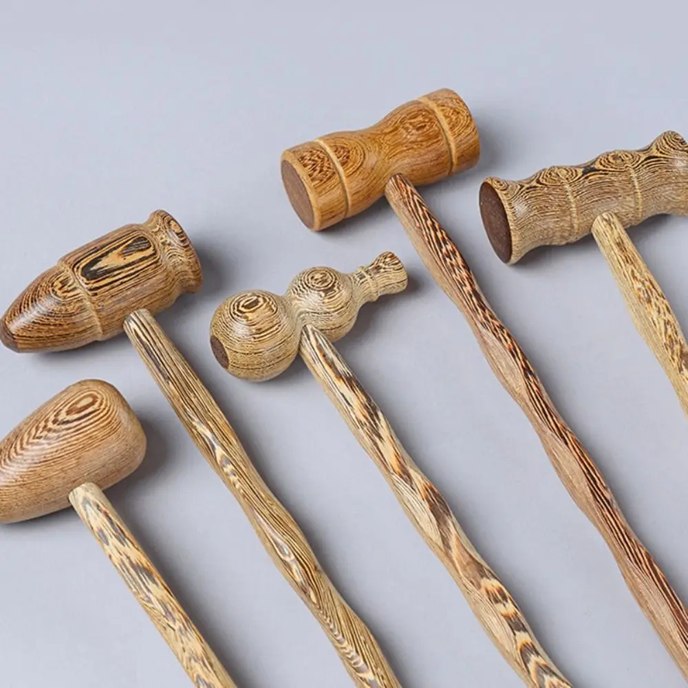 Wing Wood Wooden Massager Stick Relax Gourd Shape Back Massage Hammer Shoulder Neck Acupoint Beating Meridian Clap Board